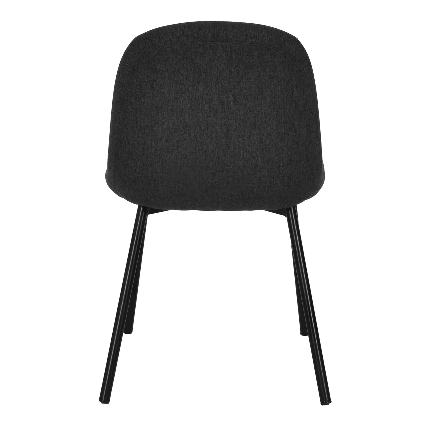 Midtown | Charcoal Grey Modern Metal Fabric Dining Chairs Set of 2 | Charcoal