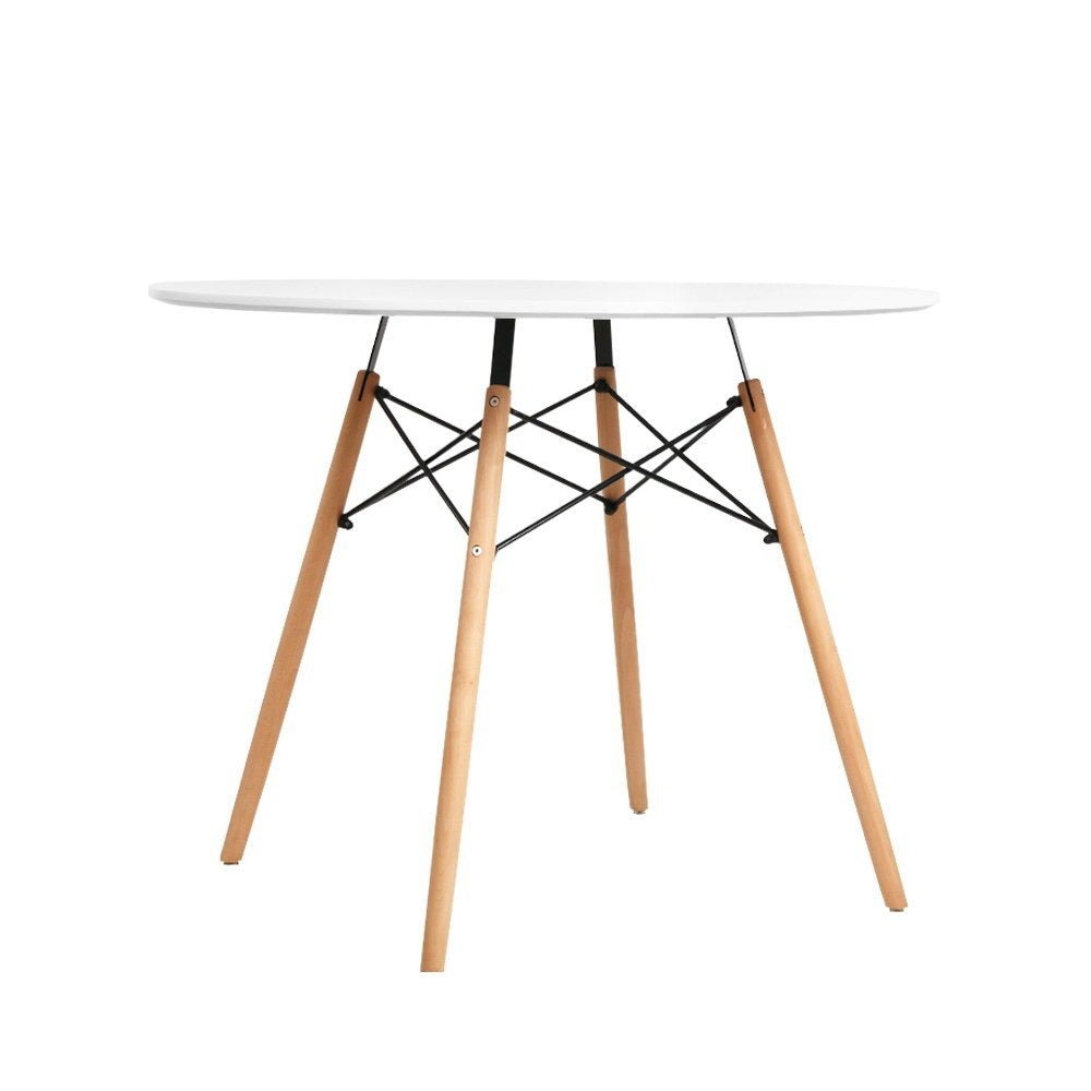 Minerva | Modern Coastal Wooden 4 Seater Round Dining Table