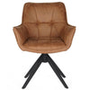 Monaco | Modern Swivel Ultra Suede Fabric Dining Chairs With Arms | Set Of 2