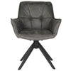 Monaco | Modern Swivel Ultra Suede Fabric Dining Chairs With Arms | Set Of 2
