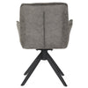 Monaco | Modern Swivel Ultra Suede Fabric Dining Chairs With Arms | Set Of 2