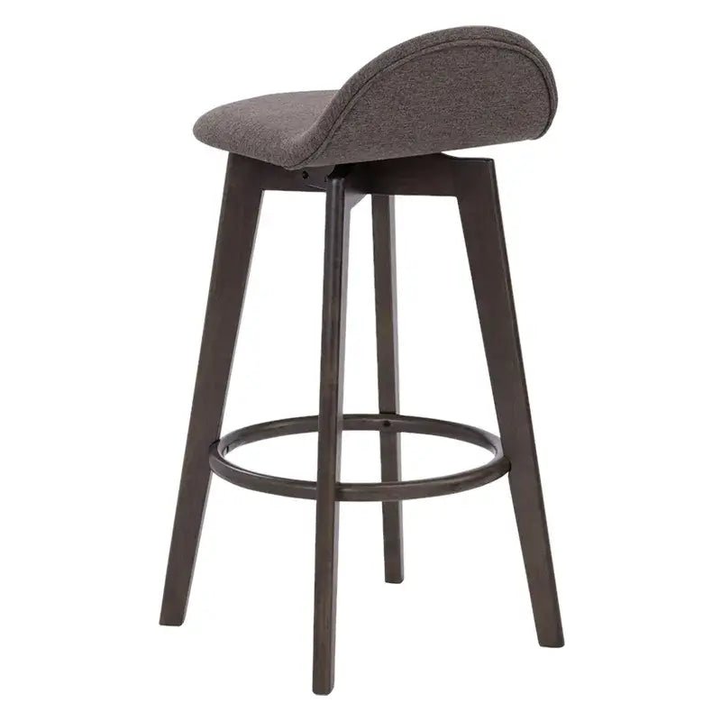 Monterey | Modern Mid Century Wooden Fabric Bar Stool | Walnut