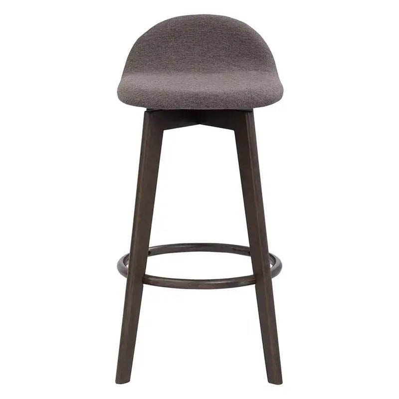 Monterey | Modern Mid Century Wooden Fabric Bar Stool | Walnut