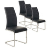 Montessa | Modern, Metal PU Leather Dining Chairs | Set Of 4