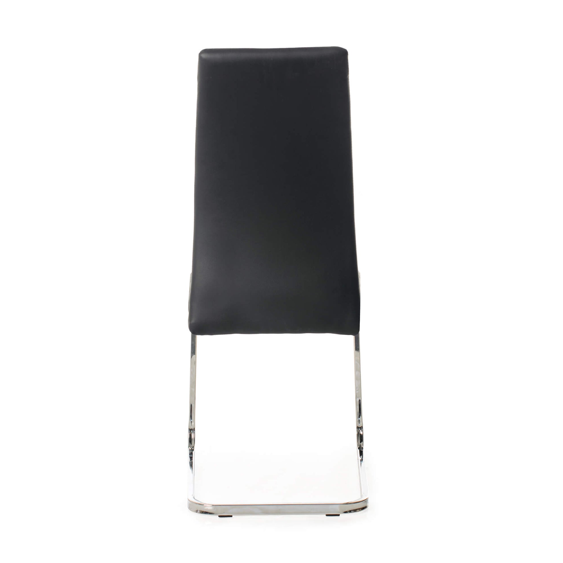 Montessa | Modern, Metal PU Leather Dining Chairs | Set Of 4 | Black