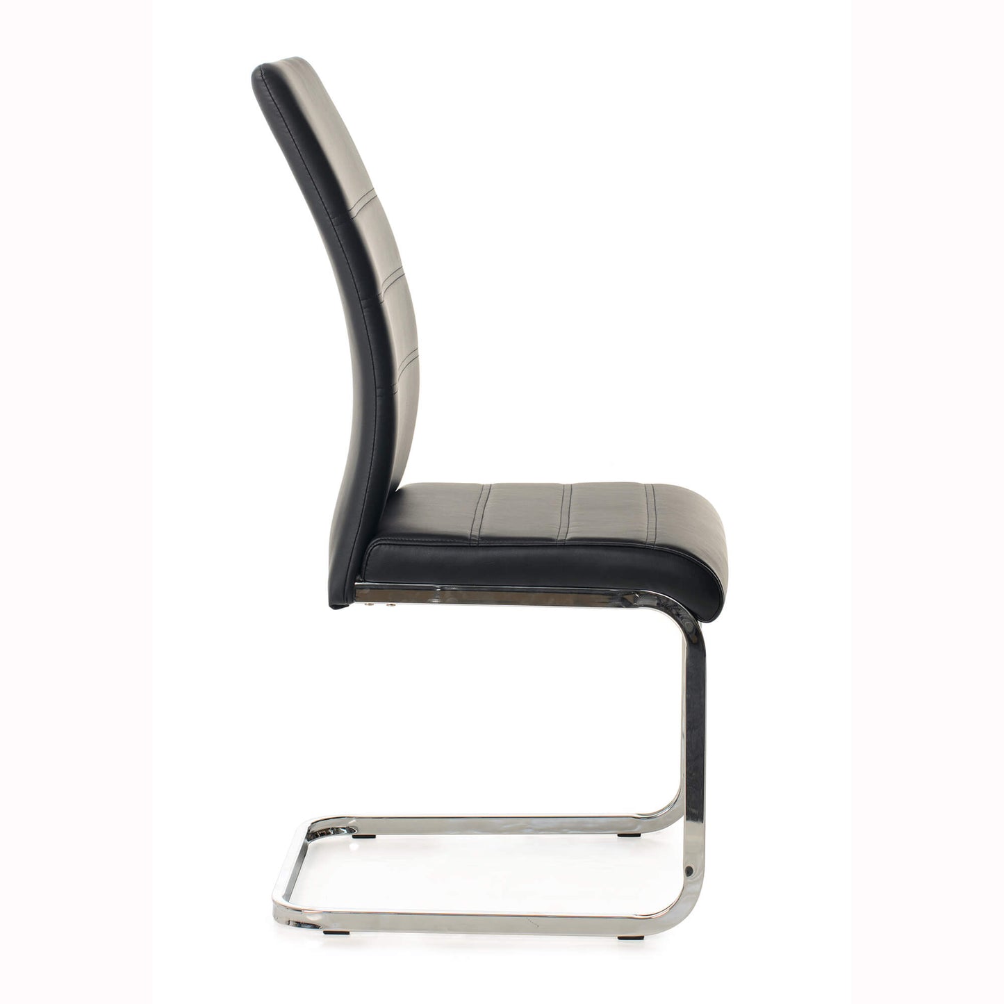 Montessa | Modern, Metal PU Leather Dining Chairs | Set Of 4 | Black