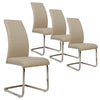 Montessa | Modern, Metal PU Leather Dining Chairs | Set Of 4
