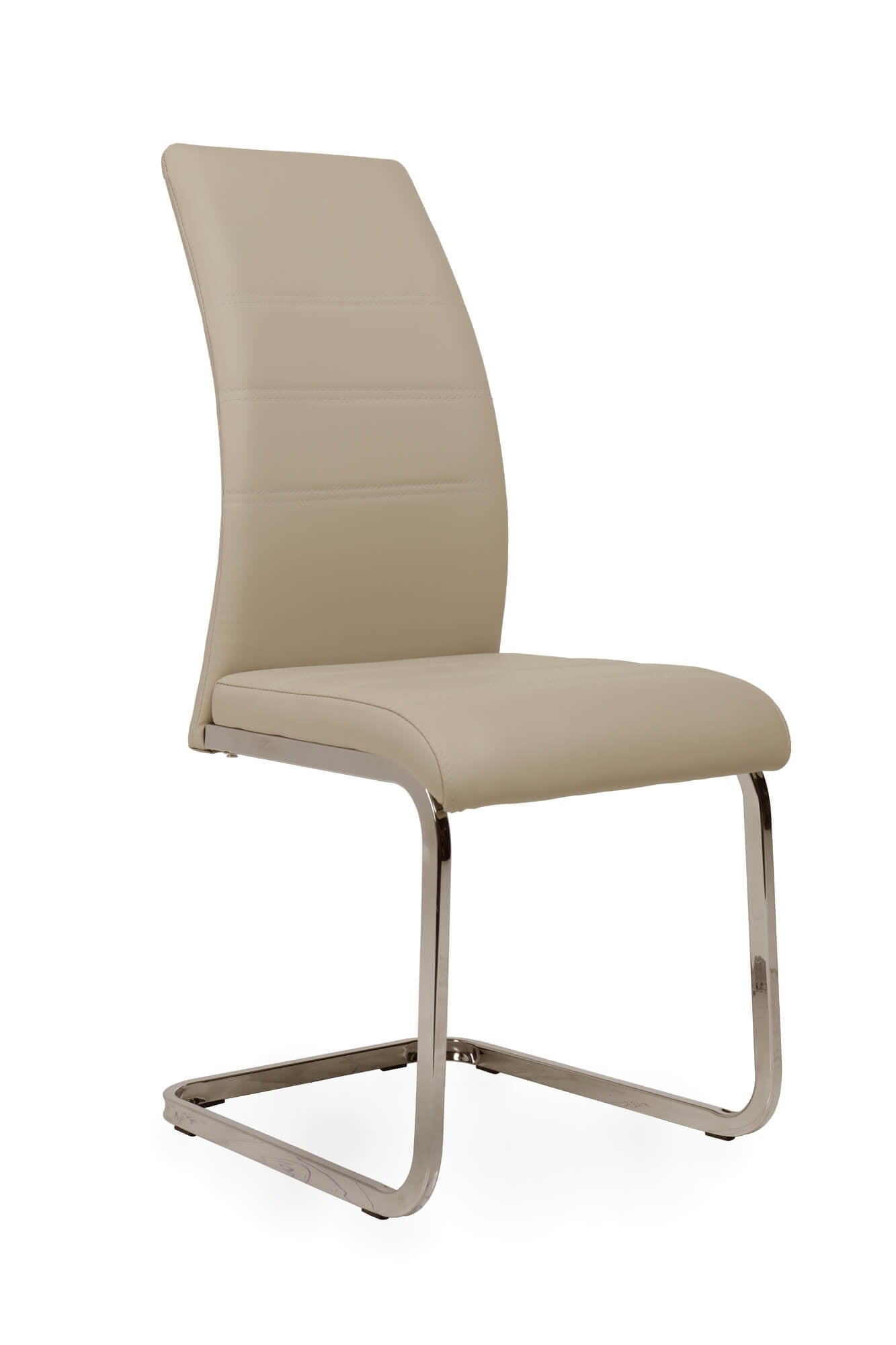 White Modern Metal Pu Leather Dining Chairs Set Of 4 Montessa
