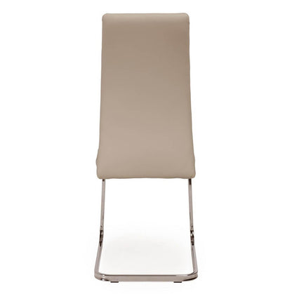 Montessa | Modern, Metal PU Leather Dining Chairs | Set Of 4 | Cappuccino