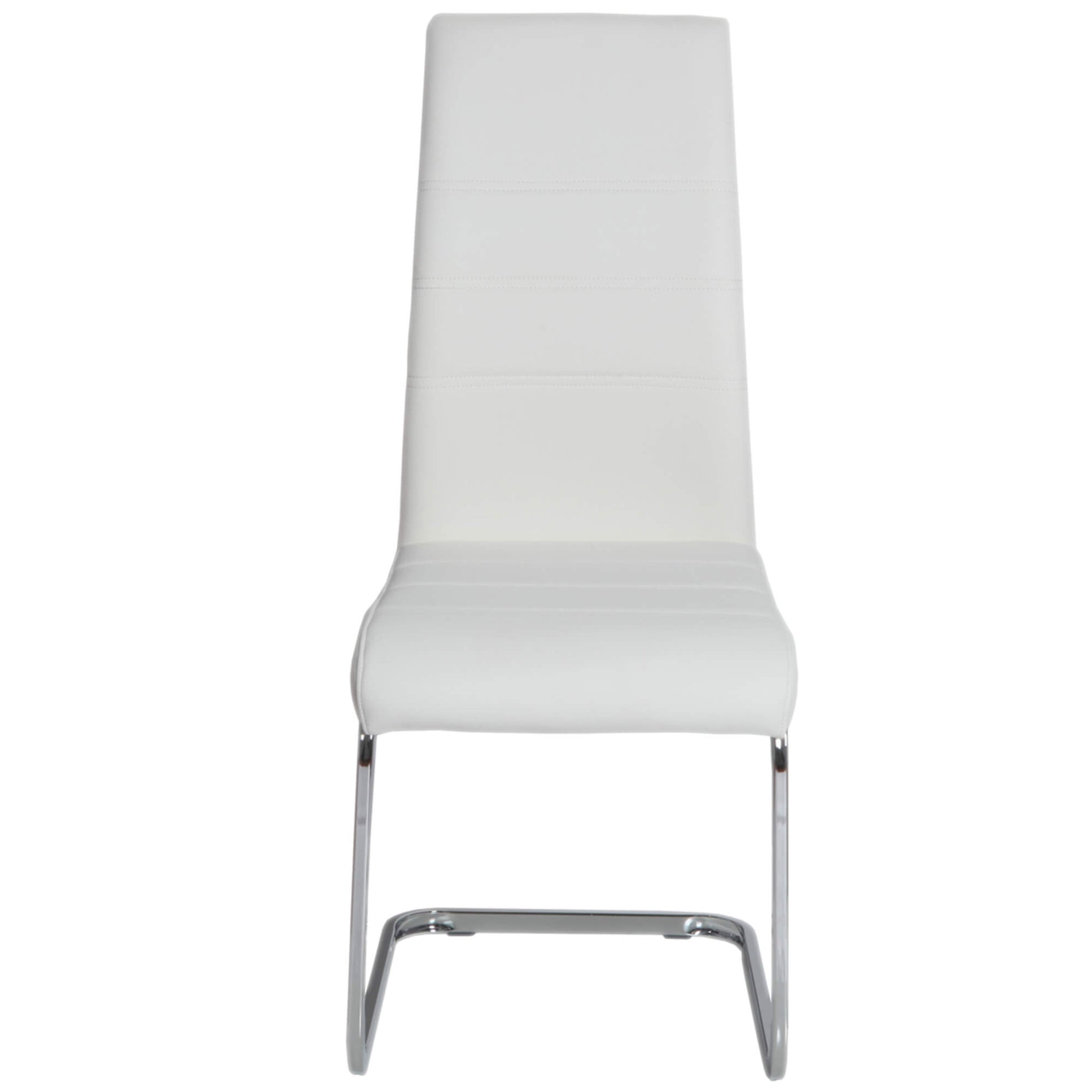 Montessa | Modern, Metal PU Leather Dining Chairs | Set Of 4 | White