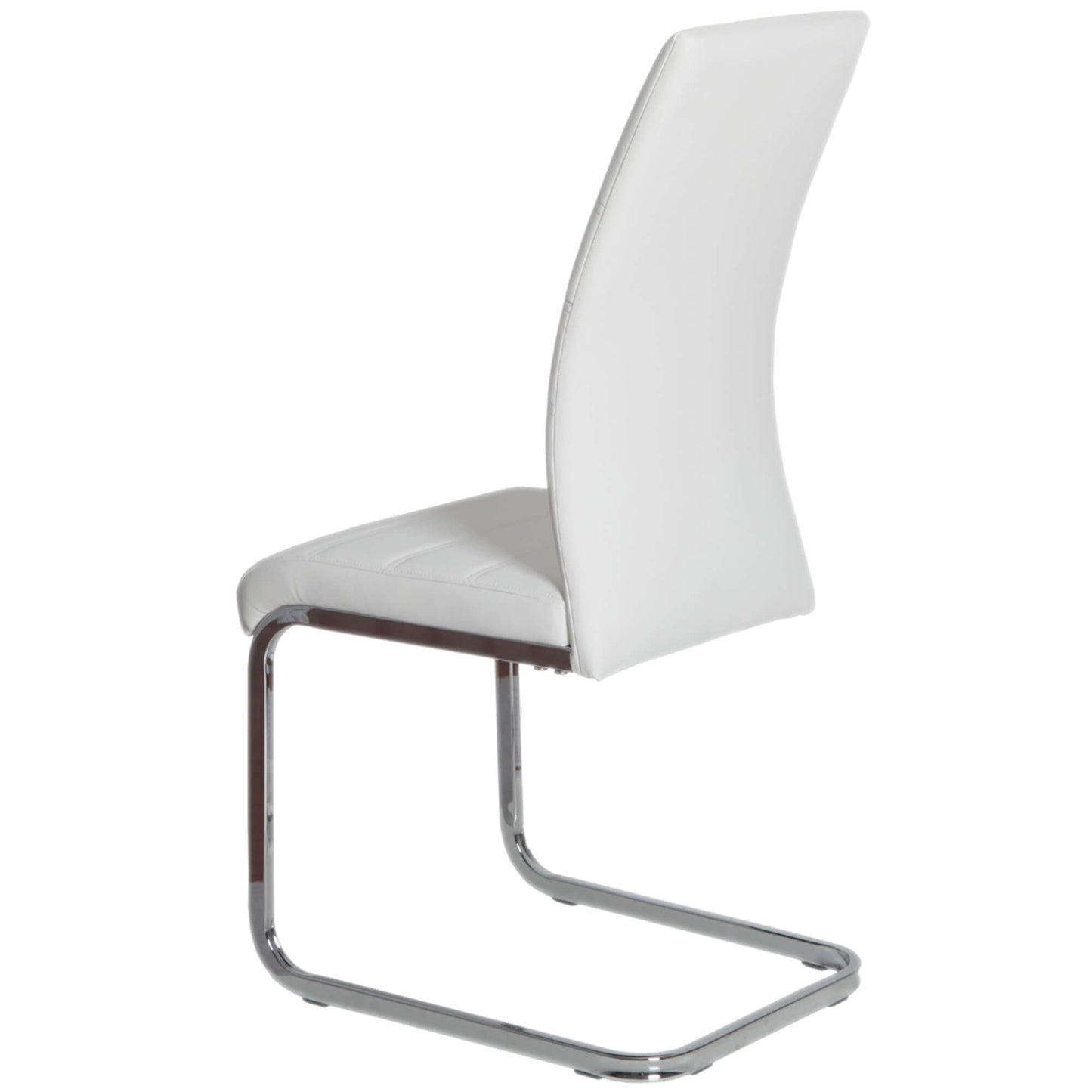 Montessa | Modern, Metal PU Leather Dining Chairs | Set Of 4 | White