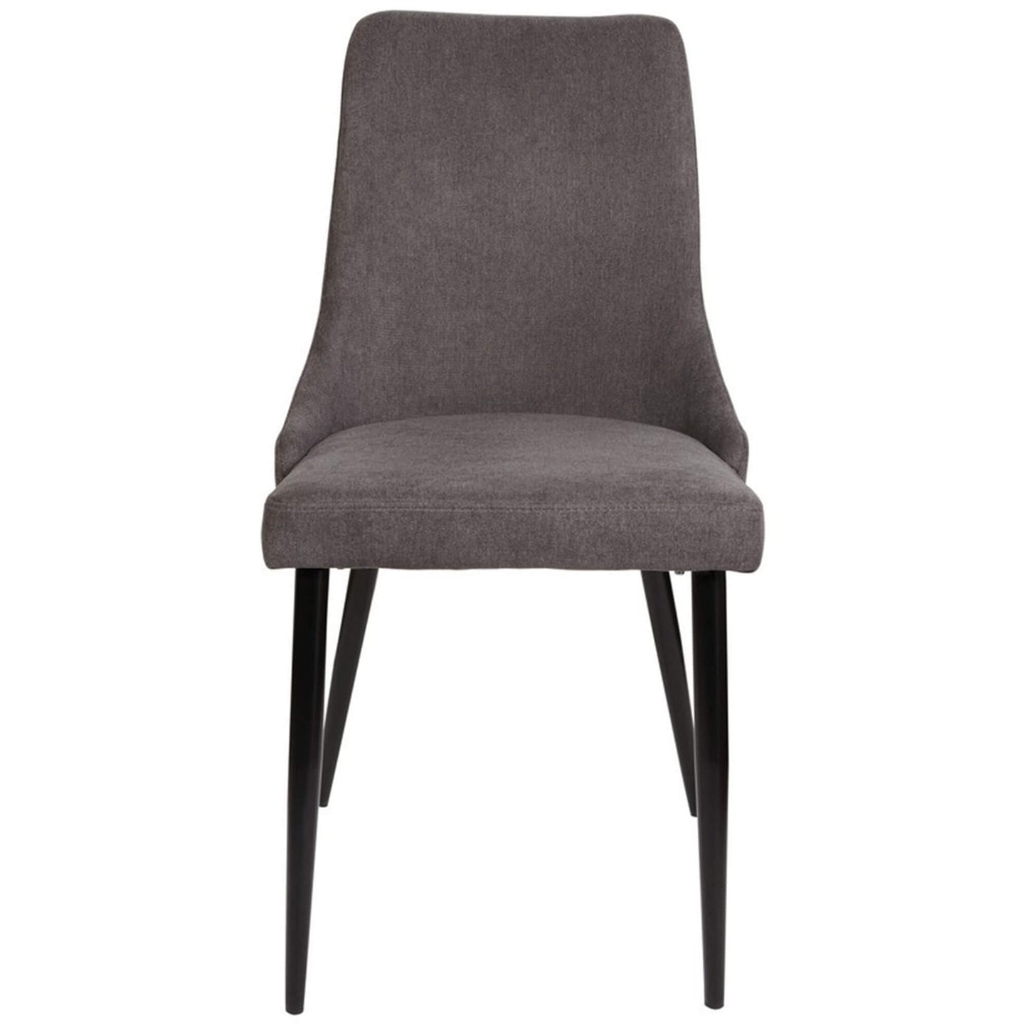 Montville Version 1 | Modern Metal Fabric Dining Chairs | Set Of 2 | Grey