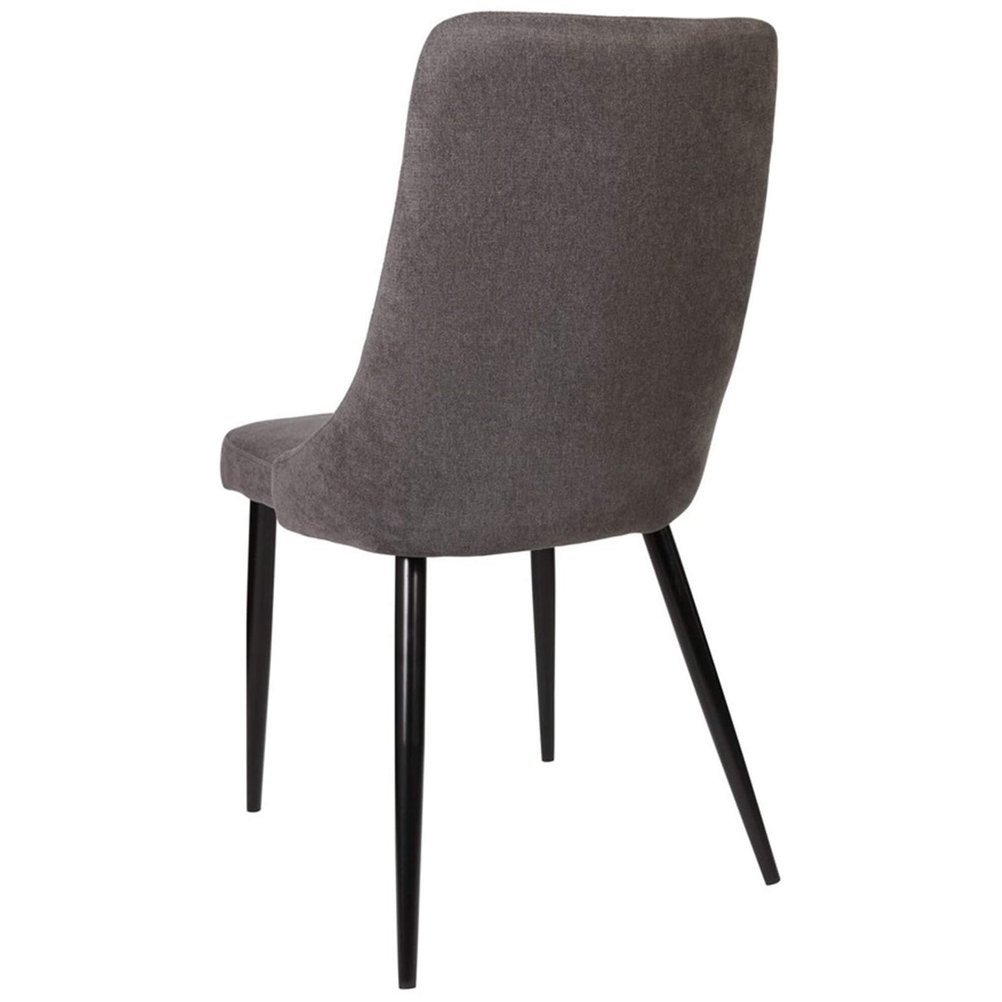 Montville Version 1 | Modern Metal Fabric Dining Chairs | Set Of 2 | Grey