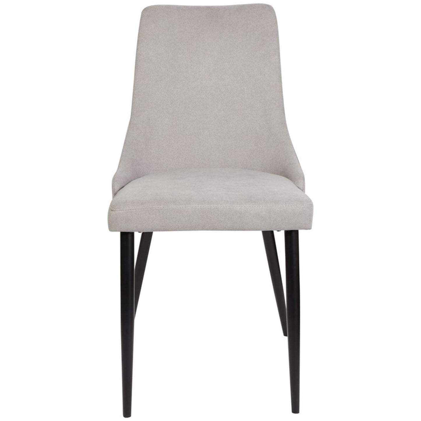Montville Version 1 | Modern Metal Fabric Dining Chairs | Set Of 2 | Light Grey