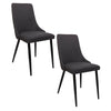 Montville Version 1 | Modern Metal Fabric Dining Chairs | Set Of 2