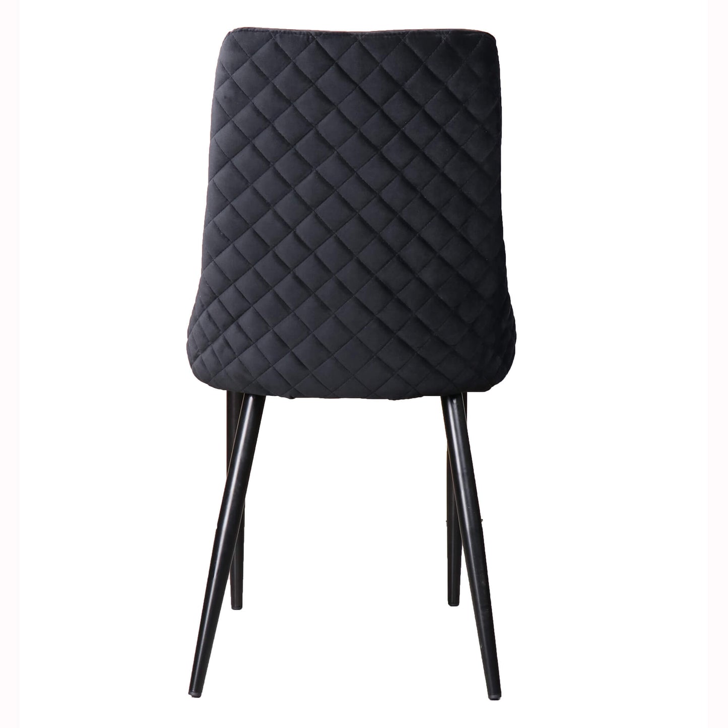 Montville Version 2 | Modern Metal Black Grey Velvet Dining Chairs | Set Of 2 | Black