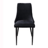 Montville Version 2 | Modern Metal Black Grey Velvet Dining Chairs | Set Of 2