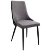 Montville Version 2 | Modern Metal Black Grey Velvet Dining Chairs | Set Of 2