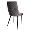 Montville Version 2 | Modern Metal Black Grey Velvet Dining Chairs | Set Of 2