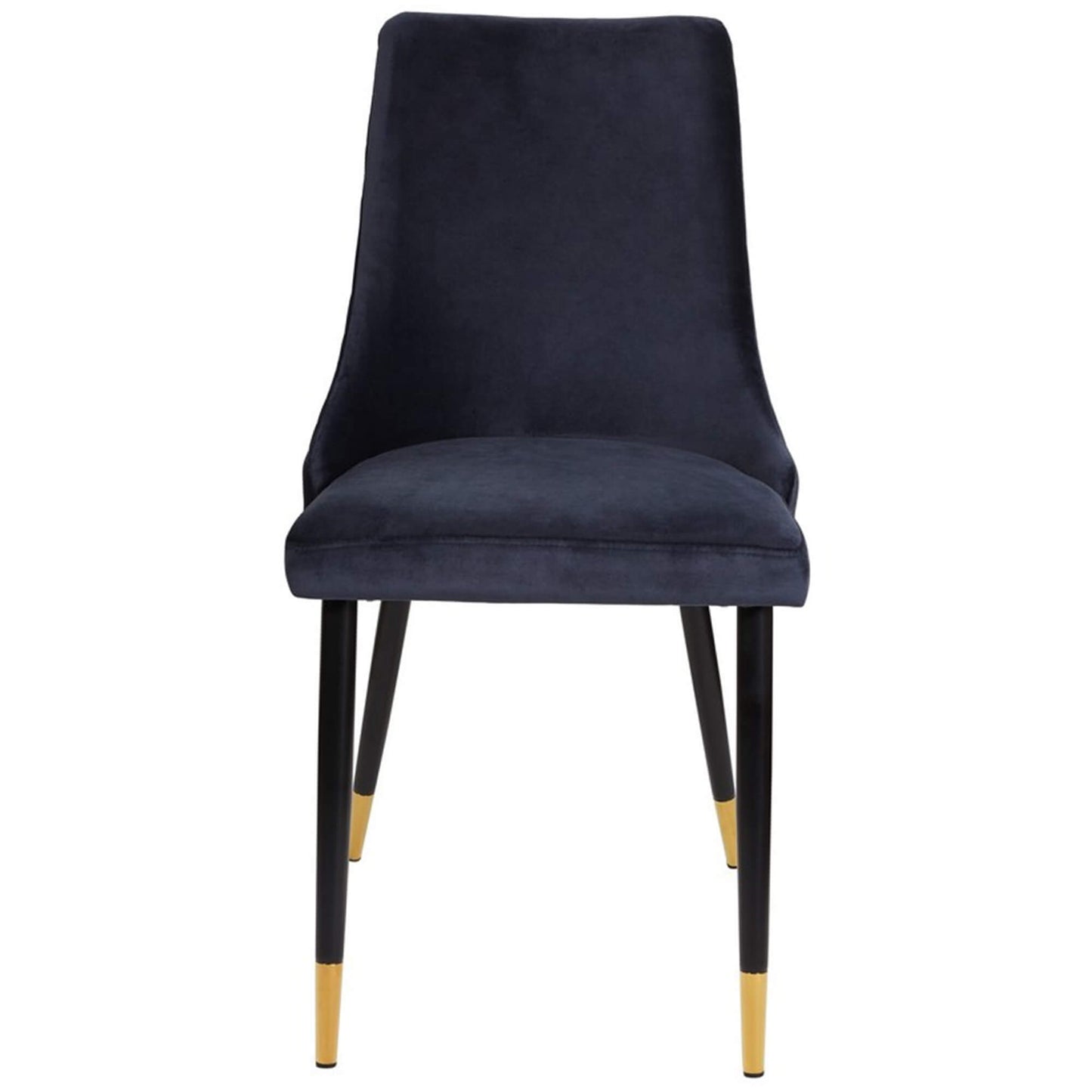 Montville Version 3 | Modern Metal Velvet Dining Chairs | Set Of 2 | Blue
