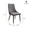 Montville Version 3 | Modern Metal Velvet Dining Chairs | Set Of 2