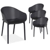 Moresby | Coastal, Plastic Outdoor Dining Chairs With Arms | Set Of 4