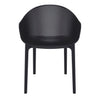 Moresby | Coastal, Plastic Outdoor Dining Chairs With Arms | Set Of 4