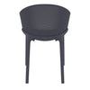 Moresby | Coastal, Plastic Outdoor Dining Chairs With Arms | Set Of 4