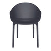 Moresby | Coastal, Plastic Outdoor Dining Chairs With Arms | Set Of 4