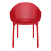 Moresby | Coastal, Plastic Outdoor Dining Chairs With Arms | Set Of 4