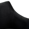 Morley | Contemporary Black Natural Fabric Dining Chair With Arms