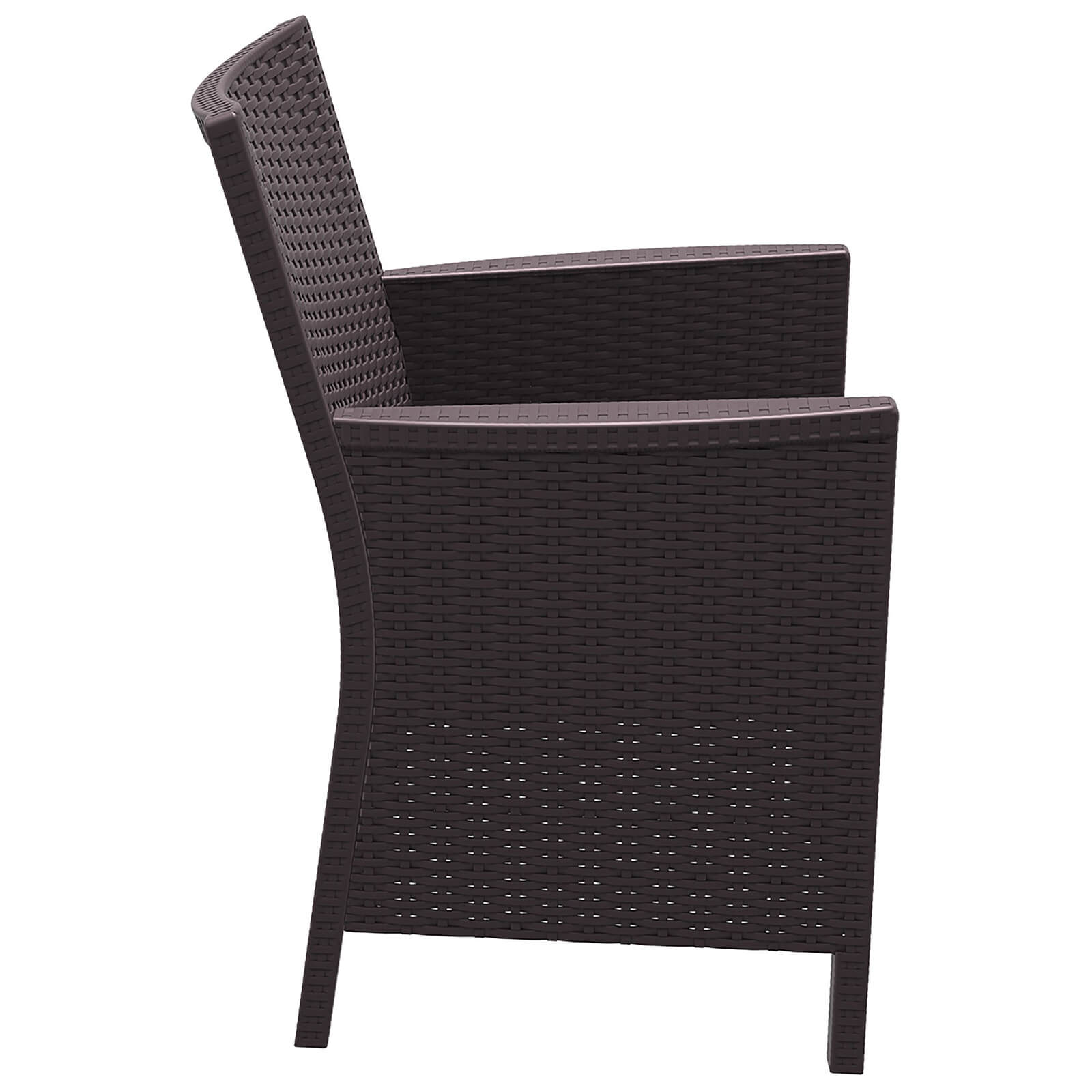 Napier | Resin Outdoor Dining Chairs With Arms | Chocolate