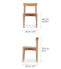 Nebraska | Black Natural Coastal Wooden Dining Chair