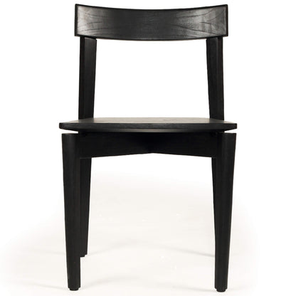 Nebraska | Black Natural Coastal Wooden Dining Chair | Black