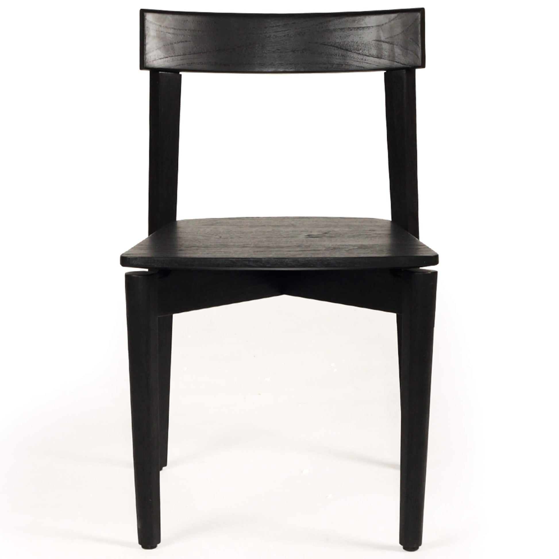 Nebraska | Black Natural Coastal Wooden Dining Chair | Black