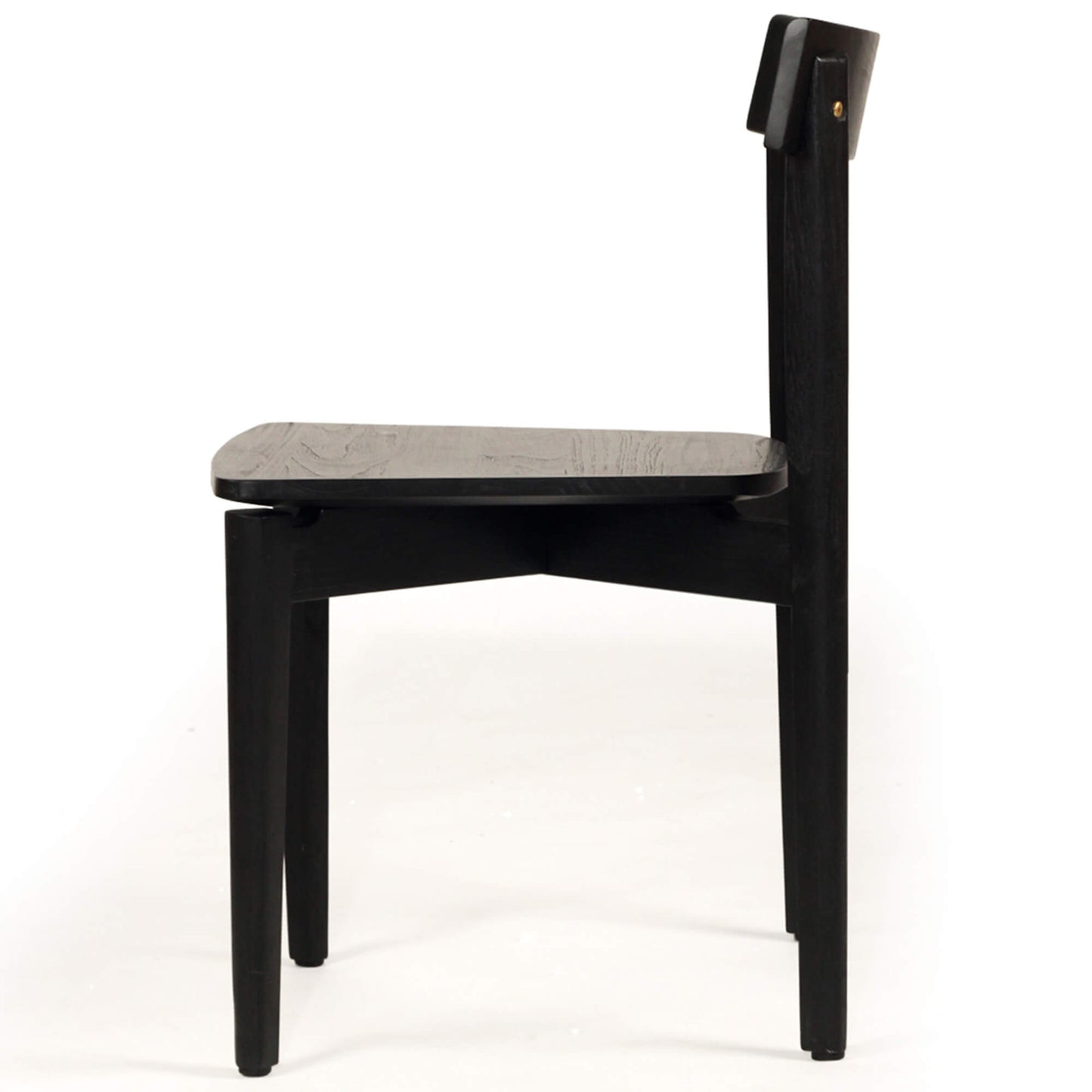 Nebraska | Black Natural Coastal Wooden Dining Chair | Black