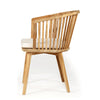 Neo | Modern Black Natural Wooden Coastal Dining Chair With Arms