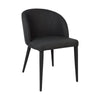 Newstead | Version 1 | Modern Black and Natural Textured Fabric Dining Chair