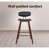 Noble | Modern Black PU Leather Wooden Bar Stools | Set Of 2