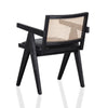 Oak View | Rattan PU Leather Wooden Dining Chair With Arms