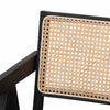 Oak View | Rattan PU Leather Wooden Dining Chair With Arms
