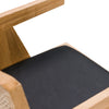 Oak View | Rattan PU Leather Wooden Dining Chair With Arms