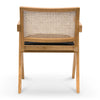 Oak View | Rattan PU Leather Wooden Dining Chair With Arms