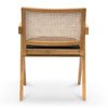 Oak View | Rattan PU Leather Wooden Dining Chair With Arms