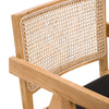Oak View | Rattan PU Leather Wooden Dining Chair With Arms