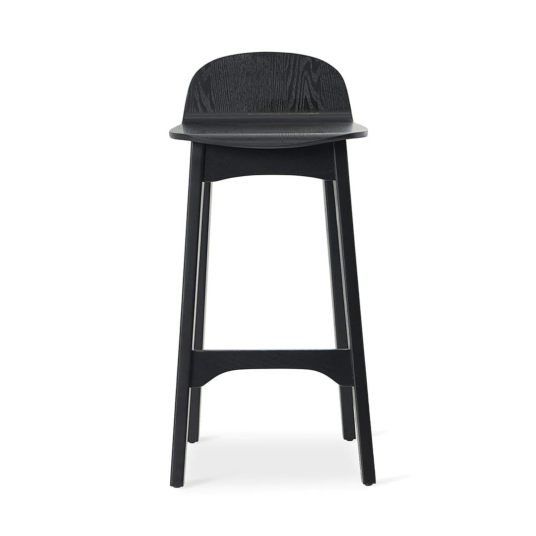 Oaklands | Scandinavian Style Natural Black Wooden Bar Stools