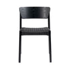 Oceanside | Coastal Commercial Wooden Rattan Dining Chairs | Set Of 2 | Black