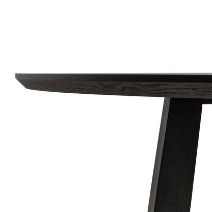 Oceanside | Coastal 1.5m Round Wooden Dining Table | Black