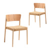 Oceanside | Coastal Commercial Wooden Rattan Dining Chairs | Set Of 2