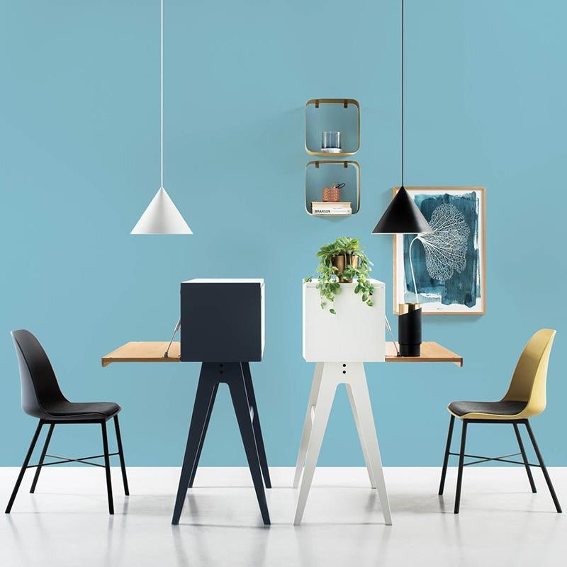 Olsen - Grey, White, Yellow, Green, Blue Plastic Mid Century Dining Chairs